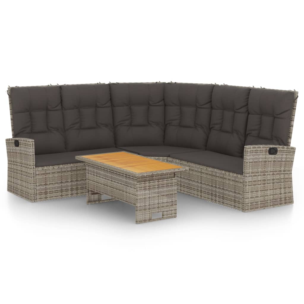 Set Mobilier De Grădină Cu Perne, 2 Piese, , Poliratan