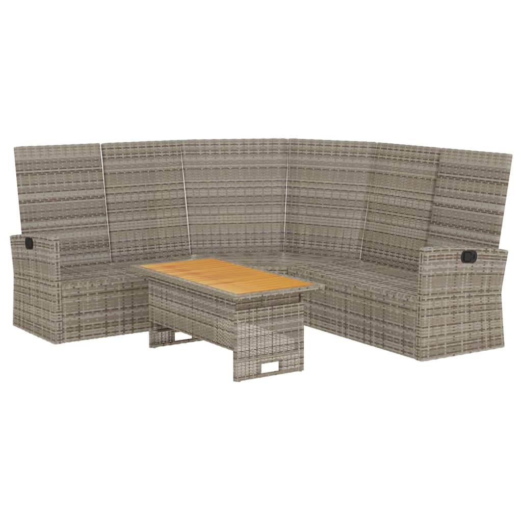 Set Mobilier De Grădină Cu Perne, 2 Piese, , Poliratan