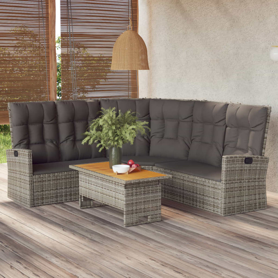 Set Mobilier De Grădină Cu Perne, 2 Piese, , Poliratan