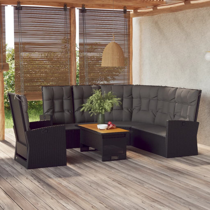 Set Mobilier De Grădină Cu Perne, 3 Piese, , Poliratan