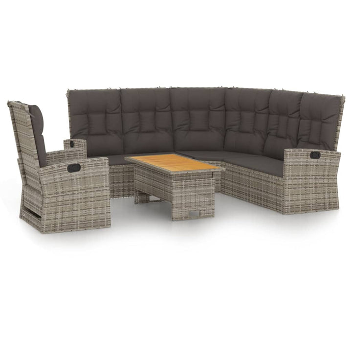 Set Mobilier De Grădină Cu Perne, 3 Piese, , Poliratan