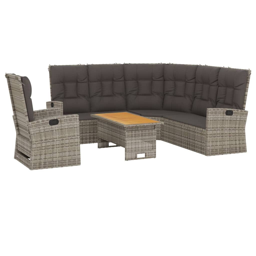 Set Mobilier De Grădină Cu Perne, 3 Piese, , Poliratan