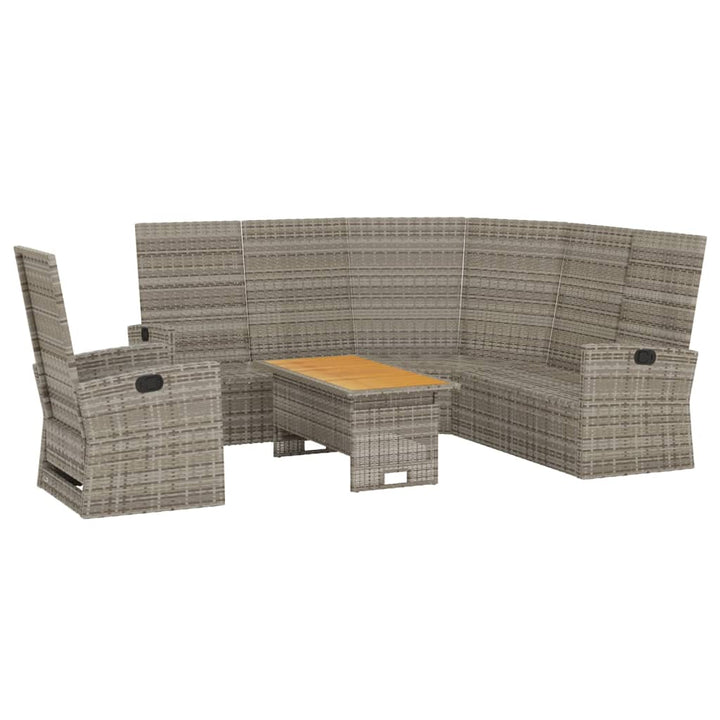 Set Mobilier De Grădină Cu Perne, 3 Piese, , Poliratan