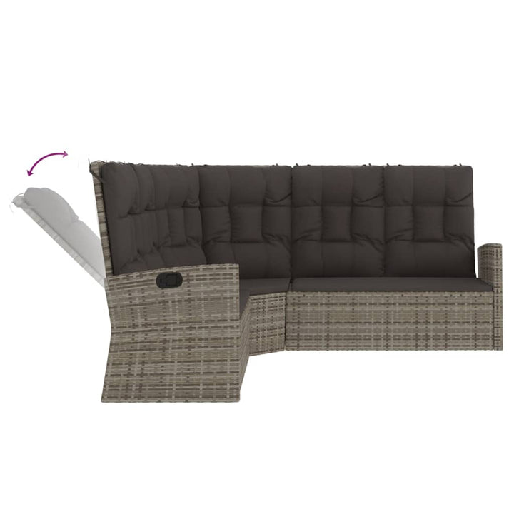 Set Mobilier De Grădină Cu Perne, 3 Piese, , Poliratan