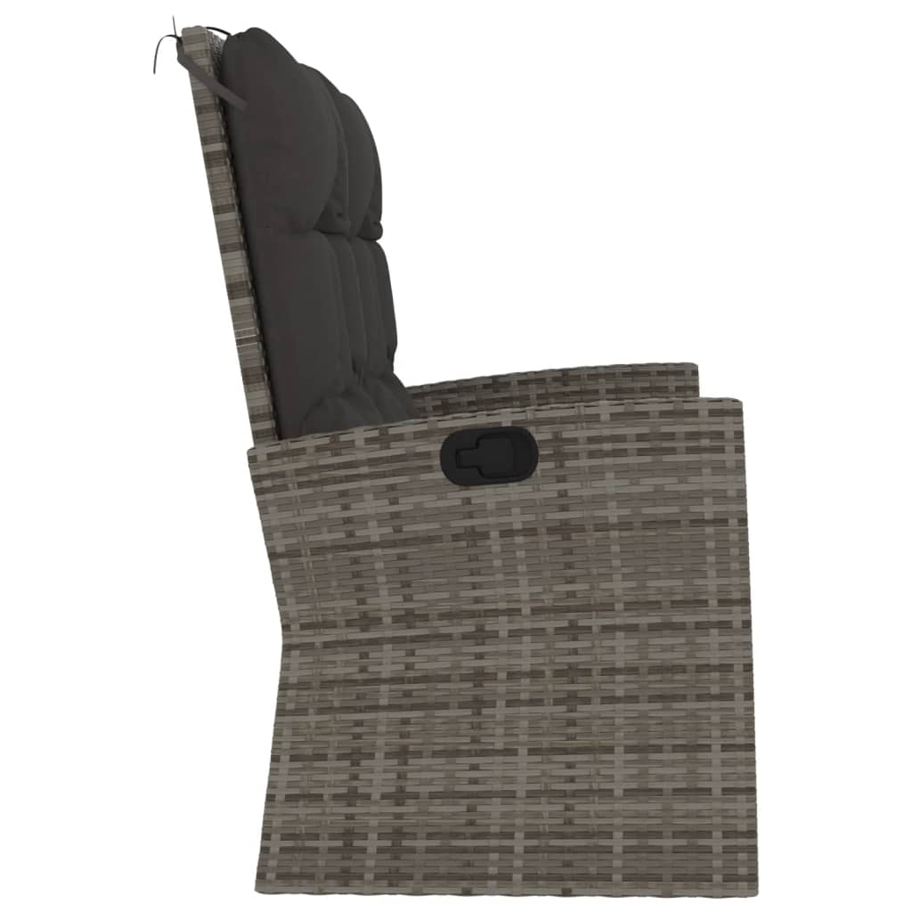 Bancă Rabatabilă De Grădină Cu Perne, , 118 Cm, Poliratan