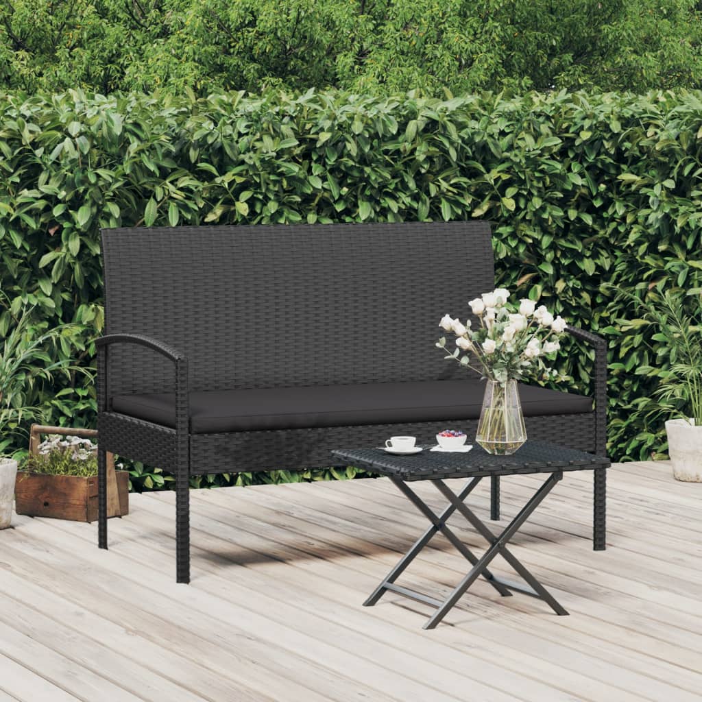 Bancă De Grădină Cu Pernă, , 105 Cm, Poliratan