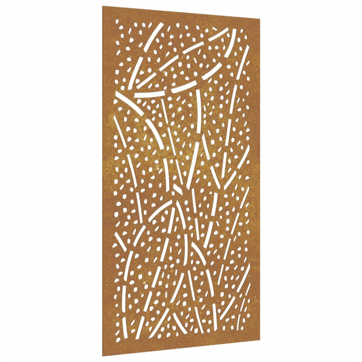 Decor Perete De Grădină 105X55 Cm Design Frunze Oțel Corten
