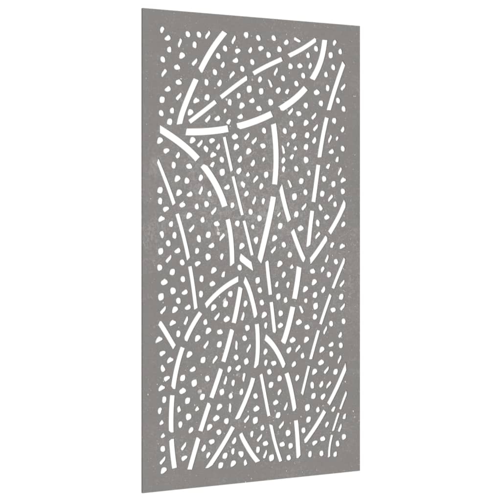 Decor Perete De Grădină 105X55 Cm Design Frunze Oțel Corten