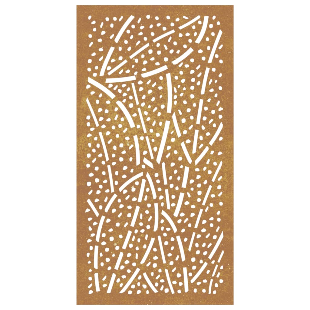 Decor Perete De Grădină 105X55 Cm Design Frunze Oțel Corten
