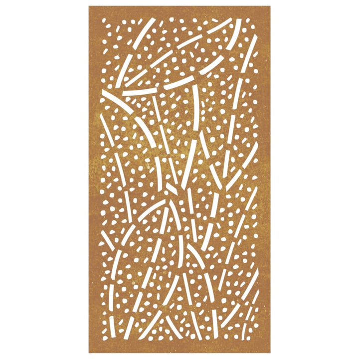 Decor Perete De Grădină 105X55 Cm Design Frunze Oțel Corten