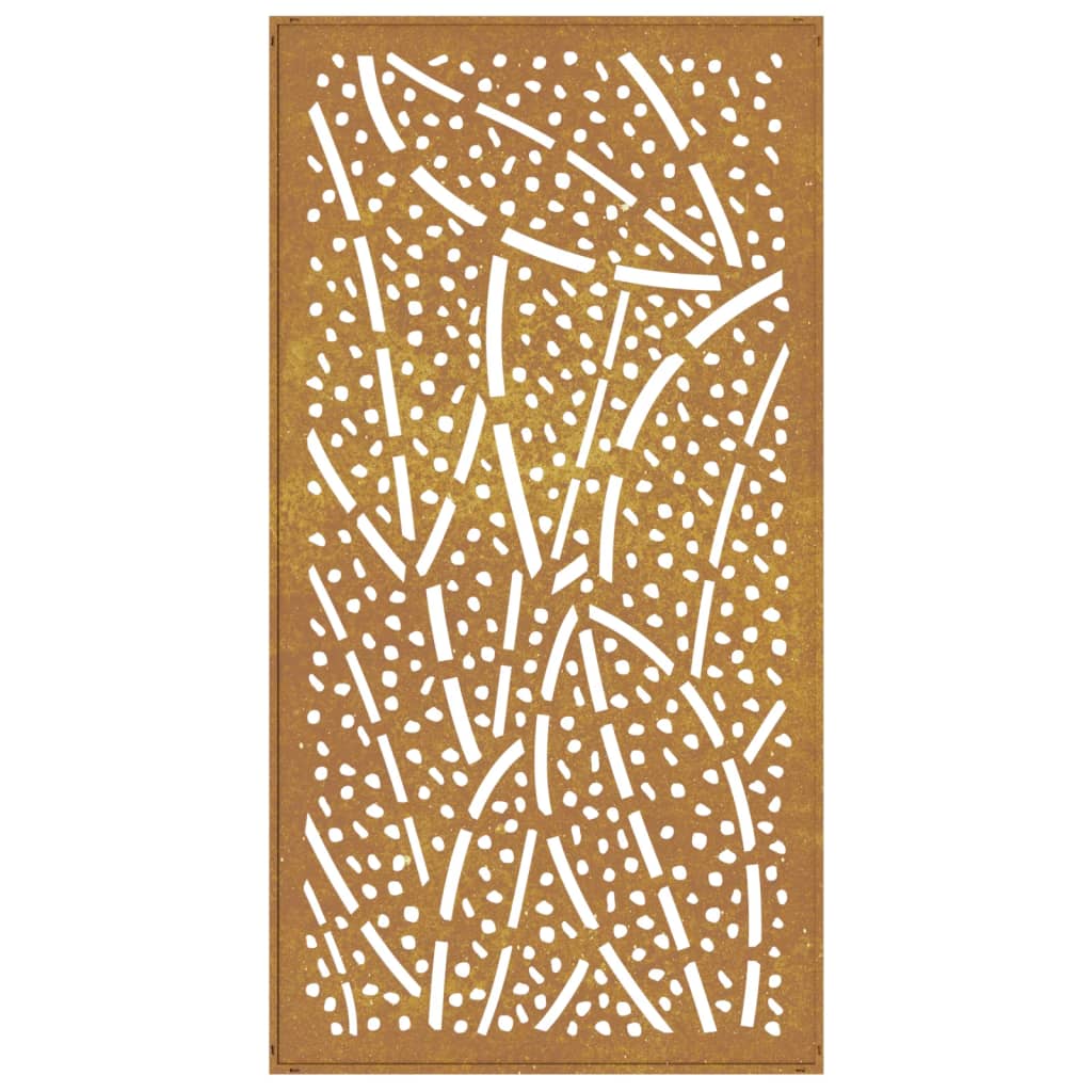 Decor Perete De Grădină 105X55 Cm Design Frunze Oțel Corten