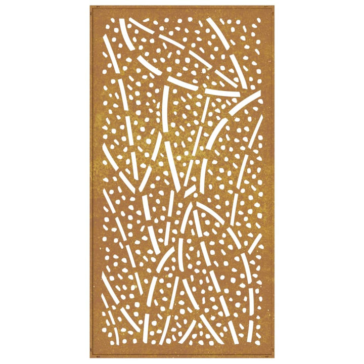 Decor Perete De Grădină 105X55 Cm Design Frunze Oțel Corten