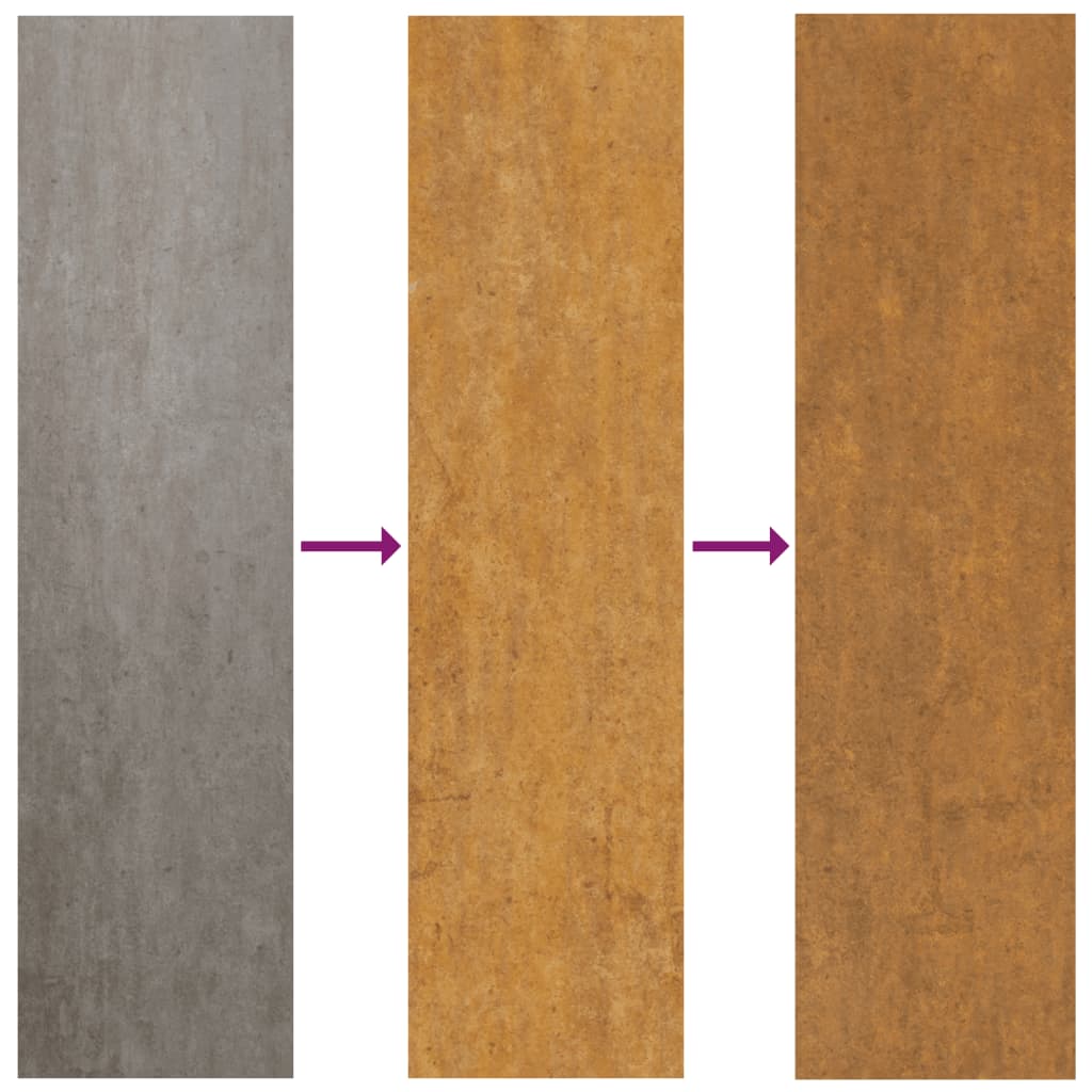 Decor Perete De Grădină 105X55 Cm Design Frunze Oțel Corten