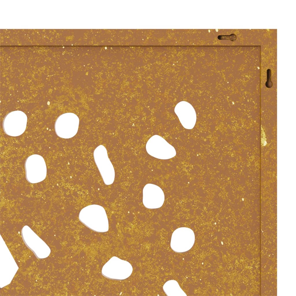 Decor Perete De Grădină 105X55 Cm Design Frunze Oțel Corten