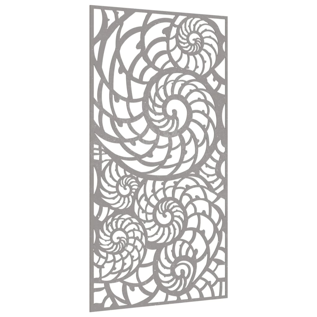 Decor Perete De Grădină 105X55 Cm Design Scoici Oțel Corten