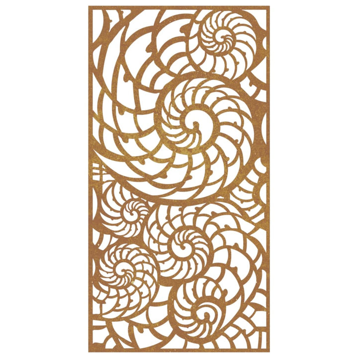 Decor Perete De Grădină 105X55 Cm Design Scoici Oțel Corten