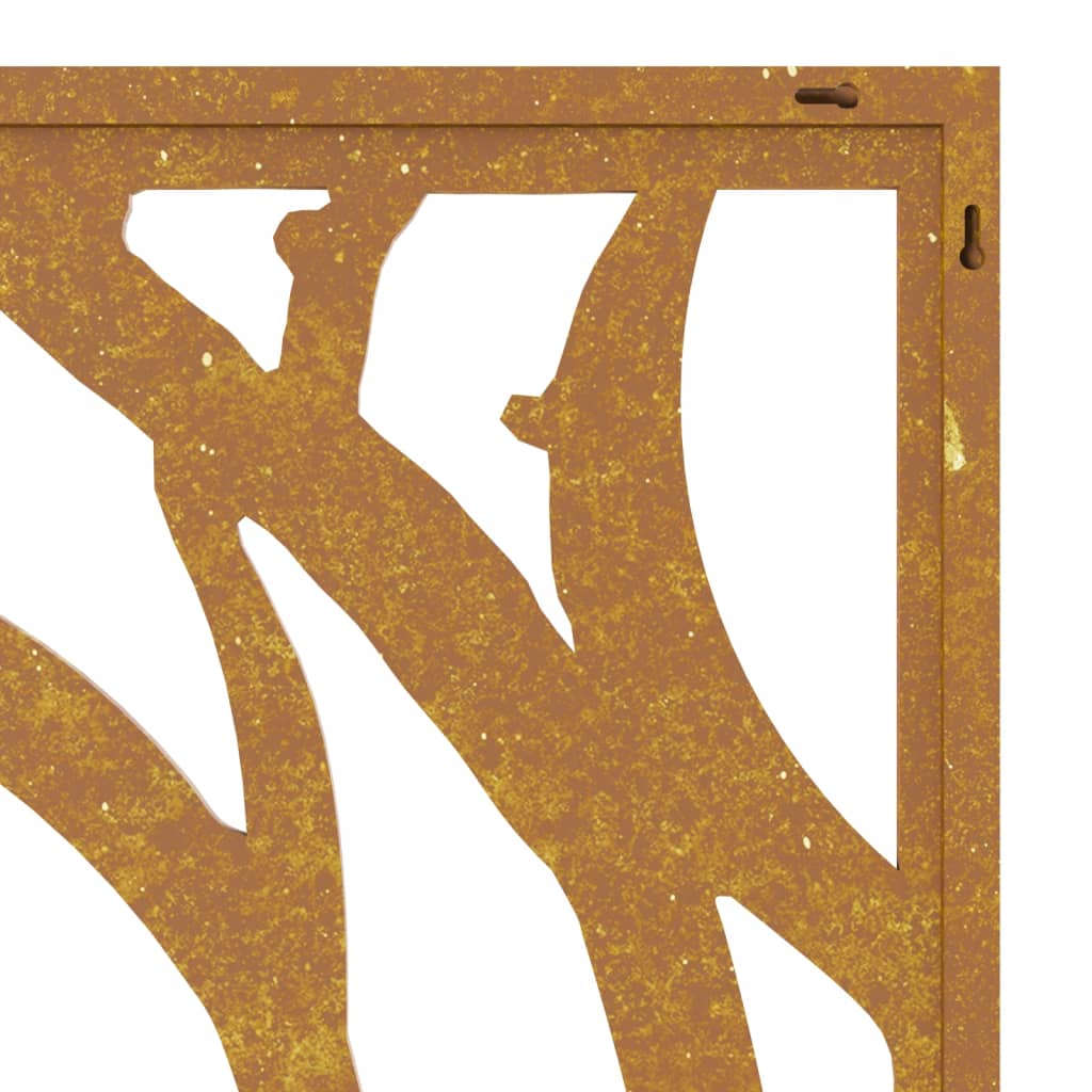 Decor Perete De Grădină 105X55 Cm Design Scoici Oțel Corten