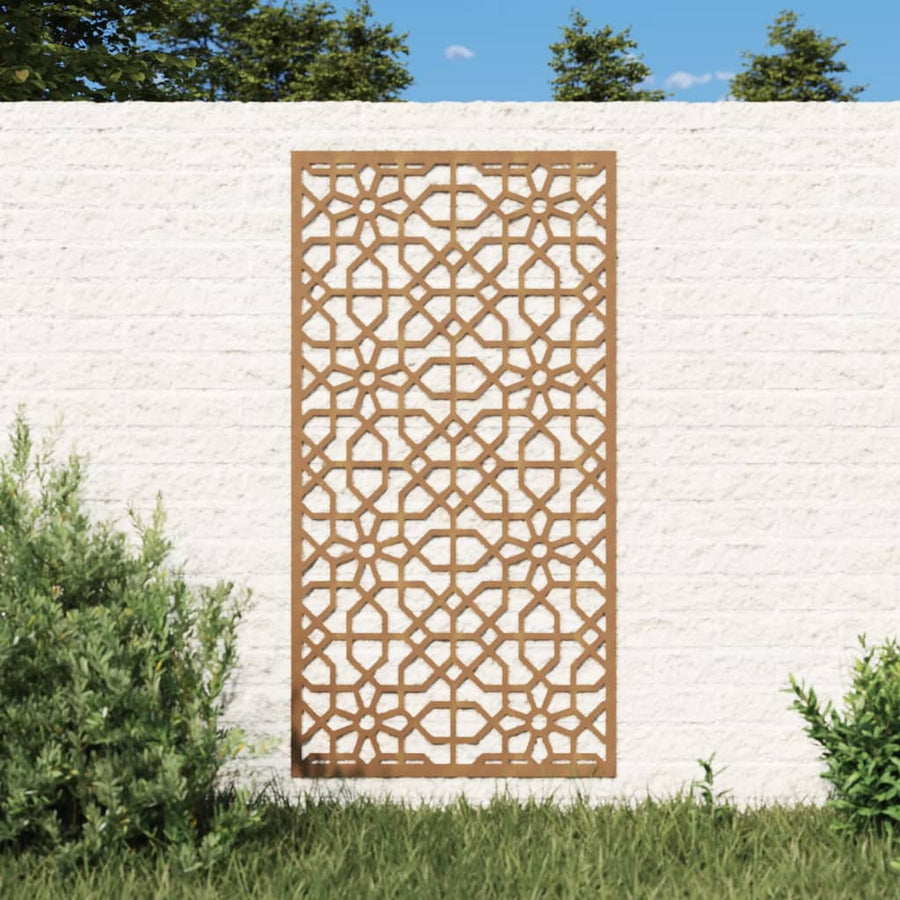 Decor Perete De Grădină 105X55 Cm Design Maur Oțel Corten