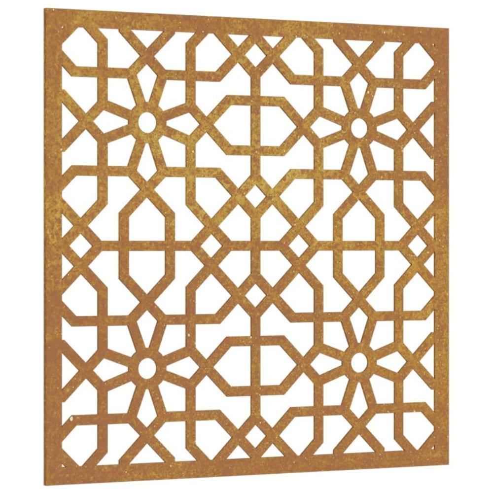 Decor Perete De Grădină 55X55 Cm, Design Maur, Oțel Corten