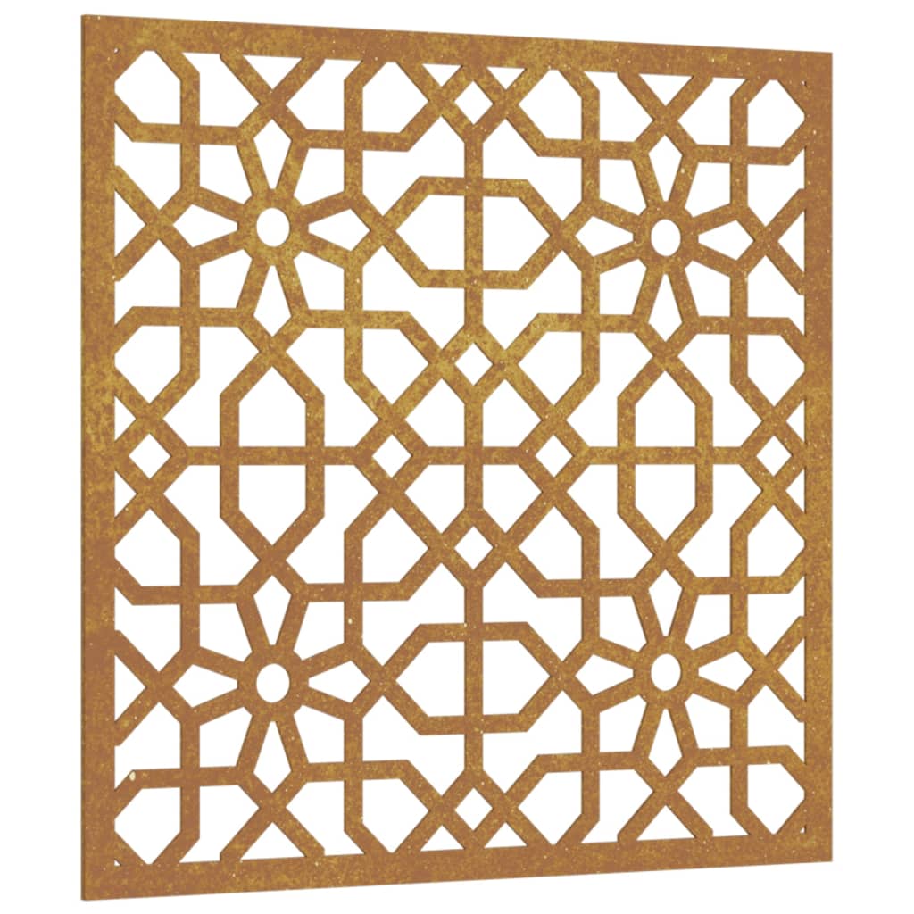 Decor Perete De Grădină 55X55 Cm, Design Maur, Oțel Corten
