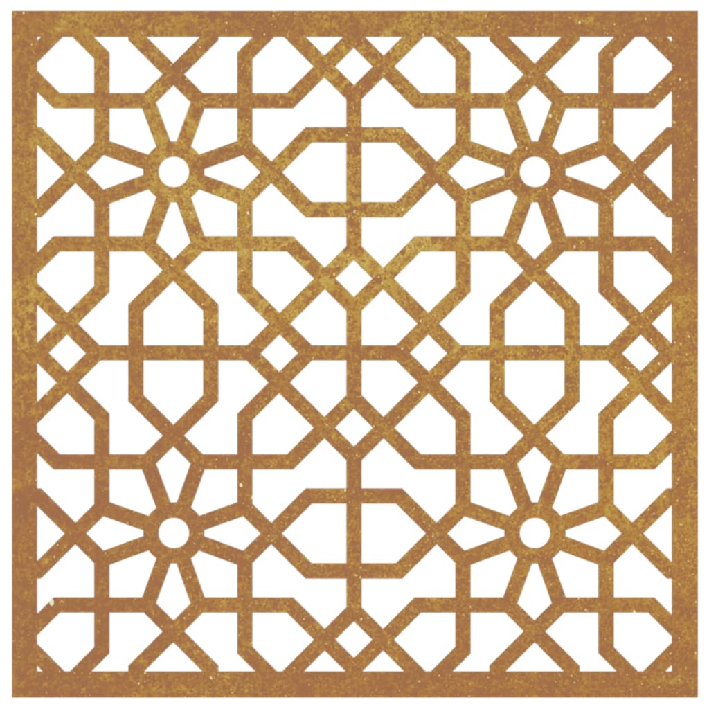 Decor Perete De Grădină 55X55 Cm, Design Maur, Oțel Corten