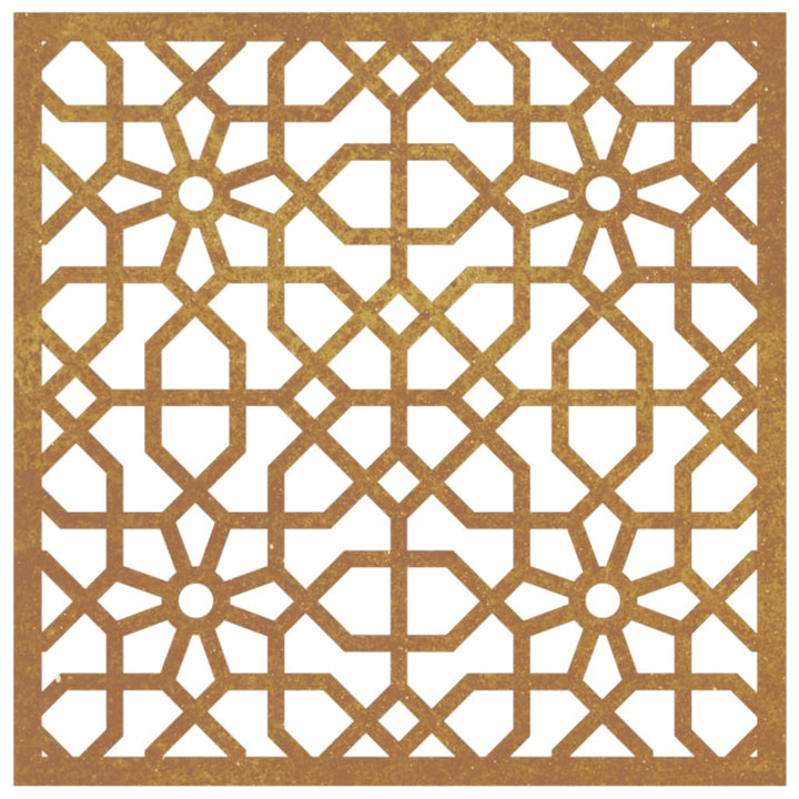 Decor Perete De Grădină 55X55 Cm, Design Maur, Oțel Corten