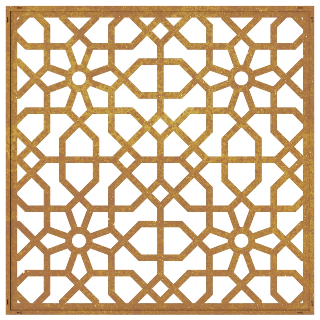 Decor Perete De Grădină 55X55 Cm, Design Maur, Oțel Corten