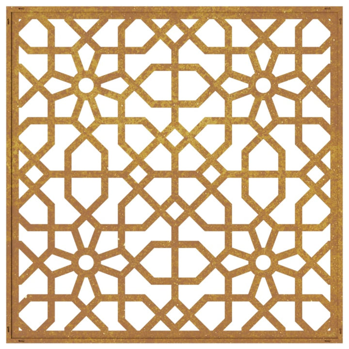Decor Perete De Grădină 55X55 Cm, Design Maur, Oțel Corten