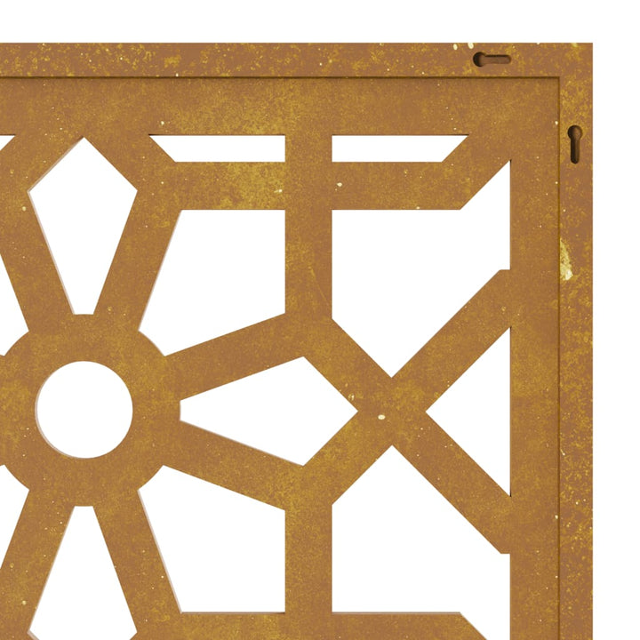 Decor Perete De Grădină 55X55 Cm, Design Maur, Oțel Corten