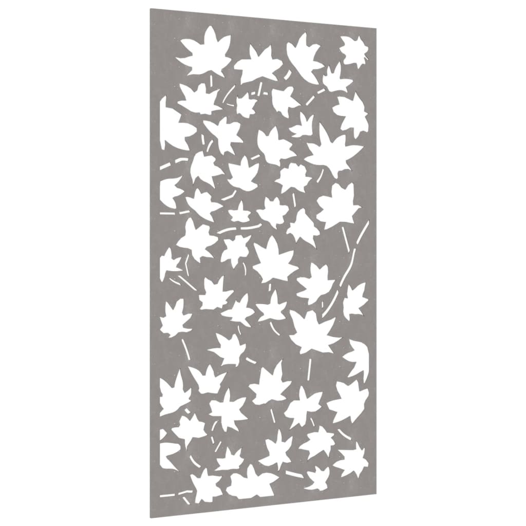 Decor De Perete 105X55 Cm Design Frunze Arțar Oțel Corten