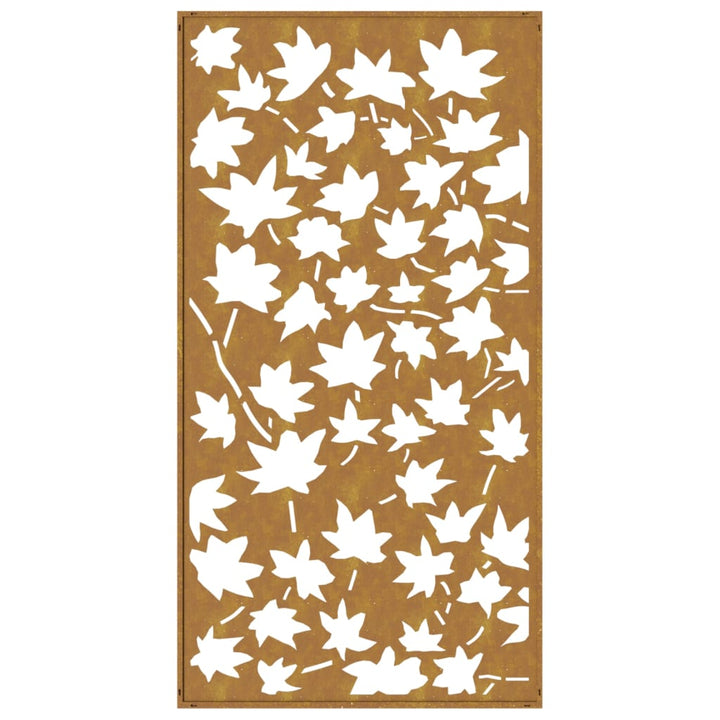 Decor De Perete 105X55 Cm Design Frunze Arțar Oțel Corten