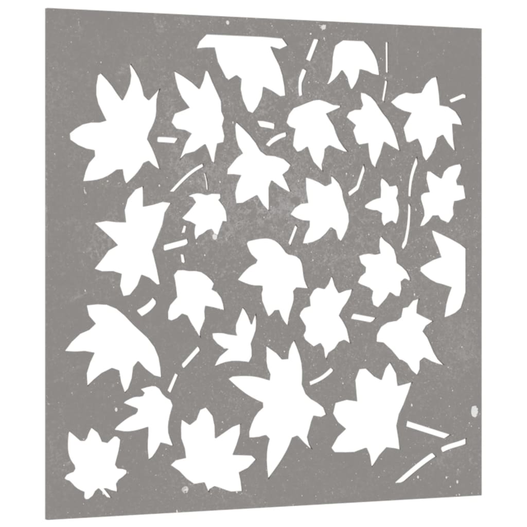 Decorațiune Perete Grădină, 55X55Cm, Oțel Corten, Frunze Arțar