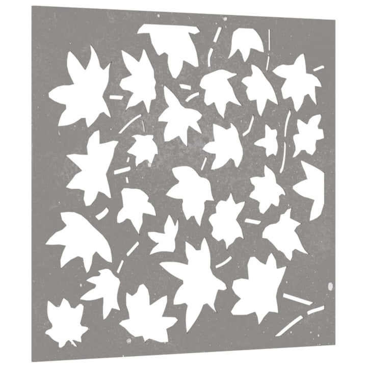 Decorațiune Perete Grădină, 55X55Cm, Oțel Corten, Frunze Arțar