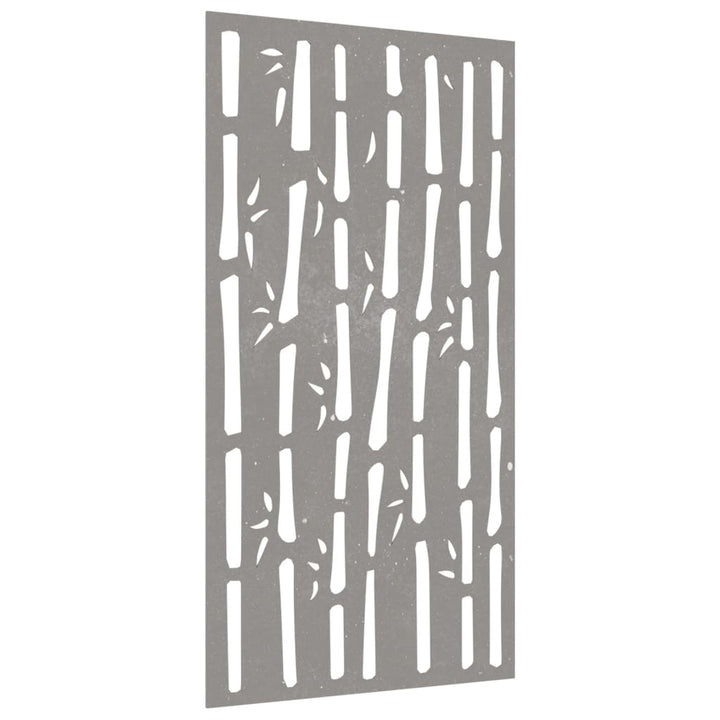 Decor Perete De Grădină 105X55 Cm Design Bambus Oțel Corten