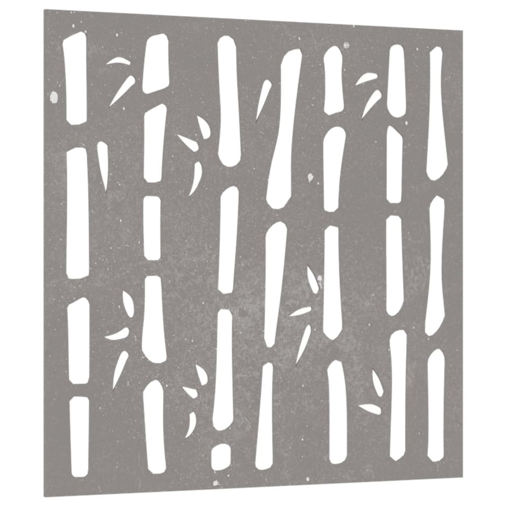 Decor Perete De Grădină 55X55 Cm Design Bambus Oțel Corten