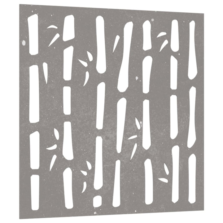Decor Perete De Grădină 55X55 Cm Design Bambus Oțel Corten