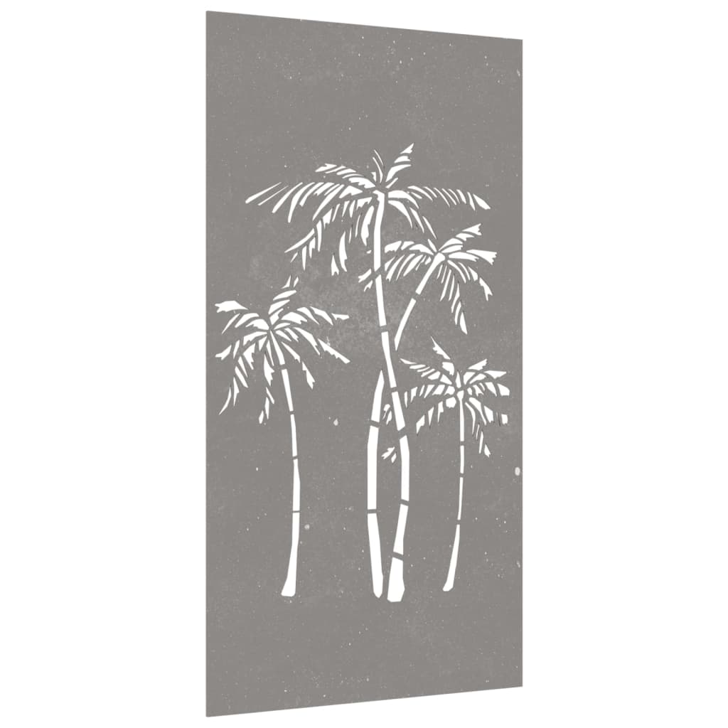 Decor De Perete De Grădină 105X55 Cm Design Palmier Oțel Corten