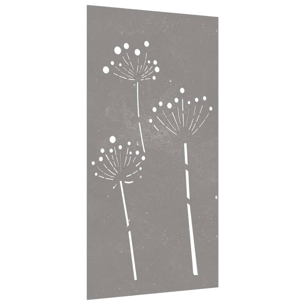 Decor Perete De Grădină 105X55 Cm Design Flori Oțel Corten