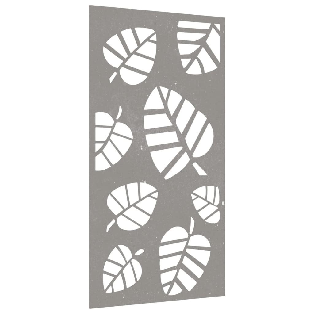 Decorație Perete De Grădină 105X55 Cm Design Frunze Oțel Corten