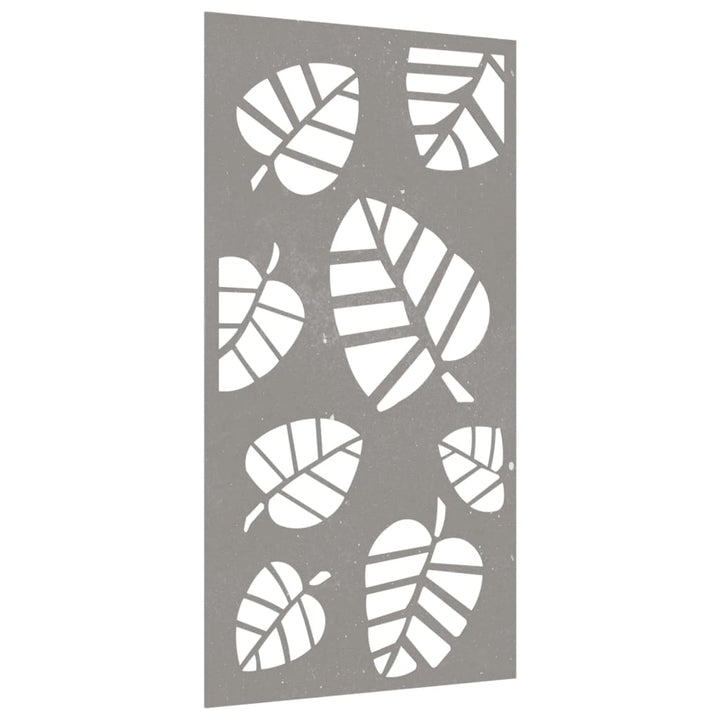 Decorație Perete De Grădină 105X55 Cm Design Frunze Oțel Corten