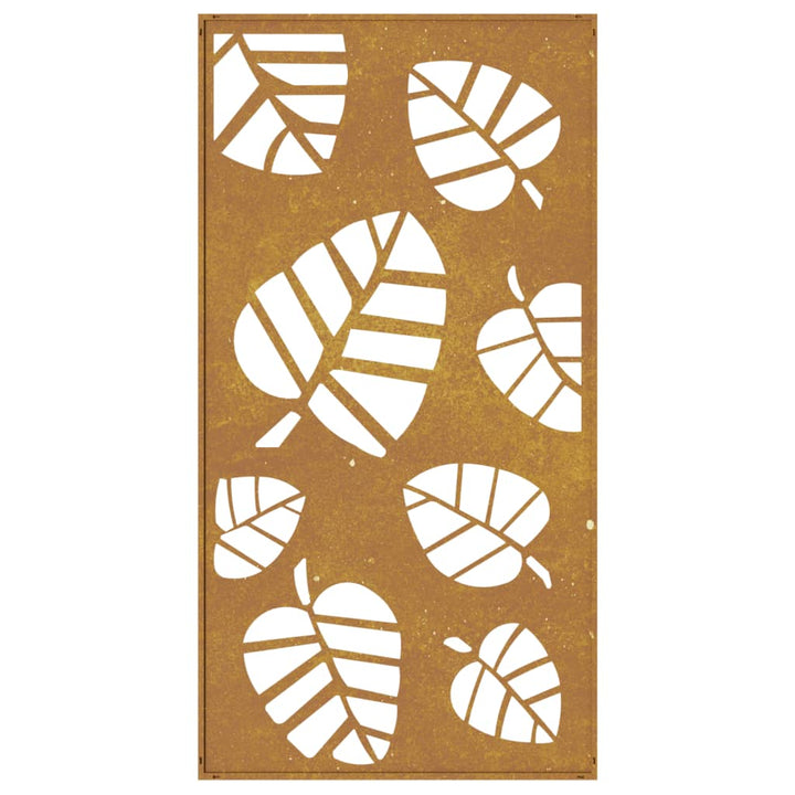 Decorație Perete De Grădină 105X55 Cm Design Frunze Oțel Corten