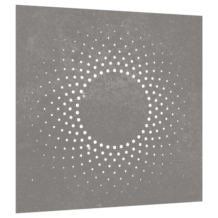 Decor Perete De Grădină 55X55 Cm Design Soare Oțel Corten