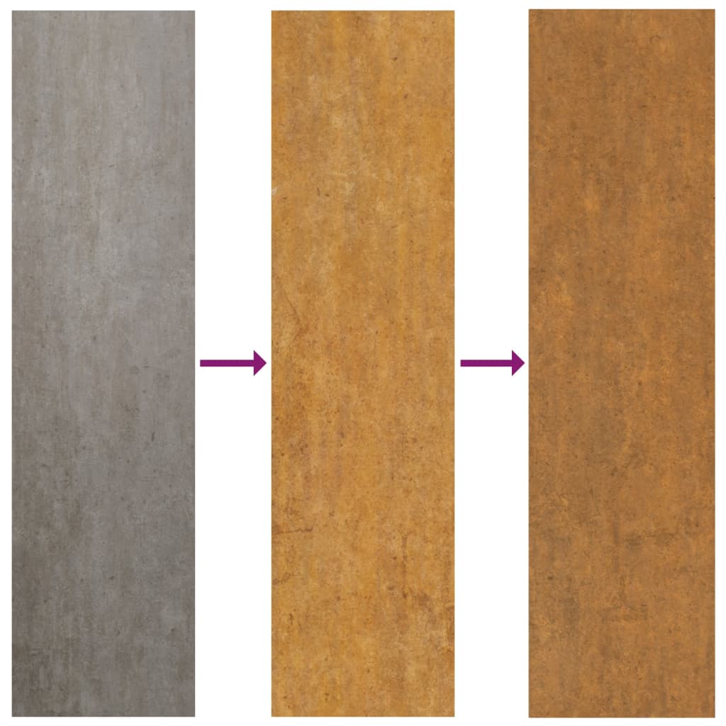 Decor Perete De Grădină 55X55 Cm Design Soare Oțel Corten