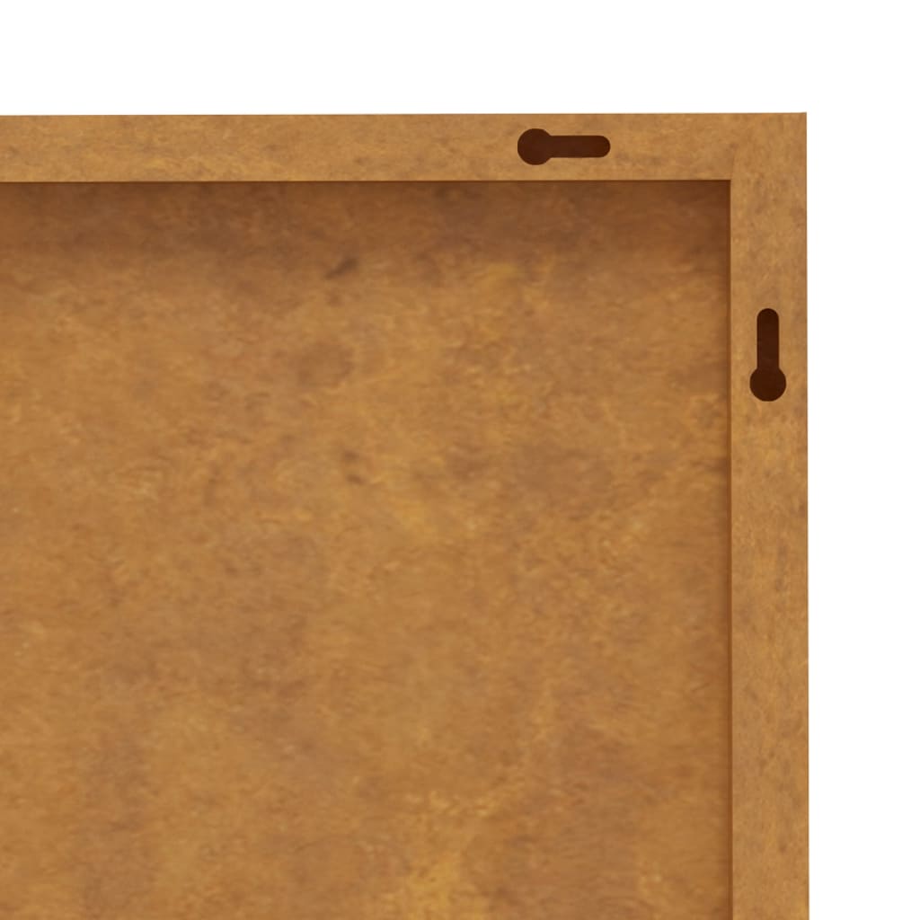 Decor Perete De Grădină 55X55 Cm Design Soare Oțel Corten