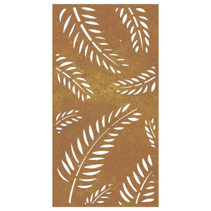 Decorație Perete De Grădină 105X55 Cm Design Frunze Oțel Corten