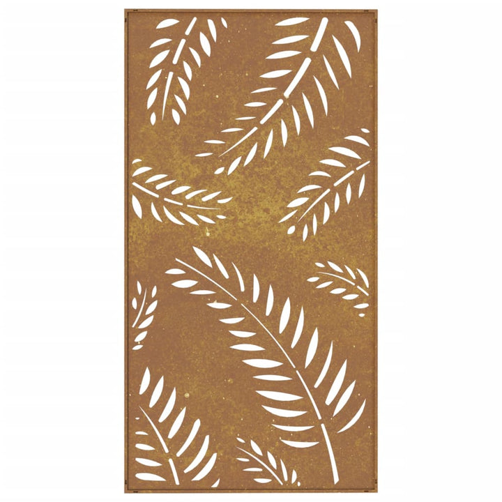 Decorație Perete De Grădină 105X55 Cm Design Frunze Oțel Corten