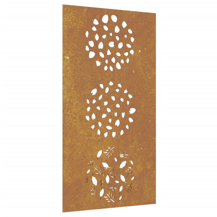 Decorație Perete De Grădină 105X55 Cm Design Frunze Oțel Corten