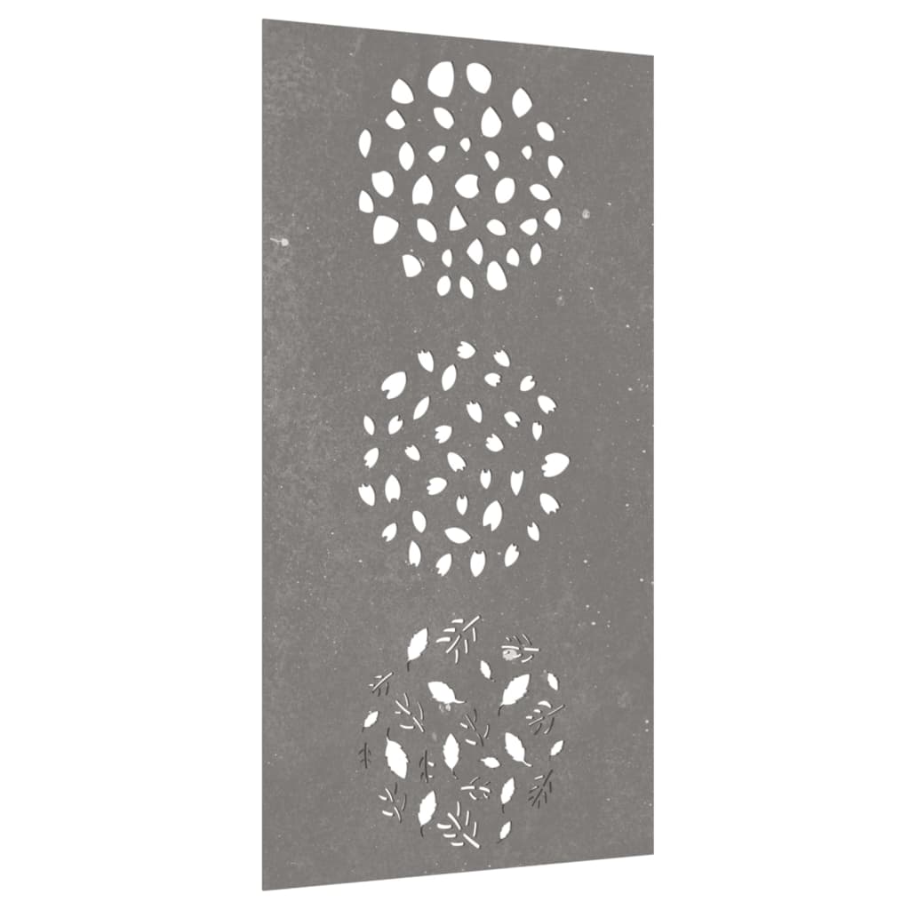 Decorație Perete De Grădină 105X55 Cm Design Frunze Oțel Corten