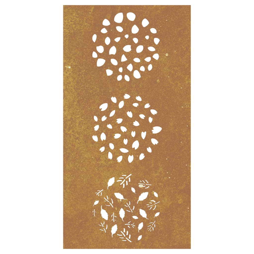 Decorație Perete De Grădină 105X55 Cm Design Frunze Oțel Corten