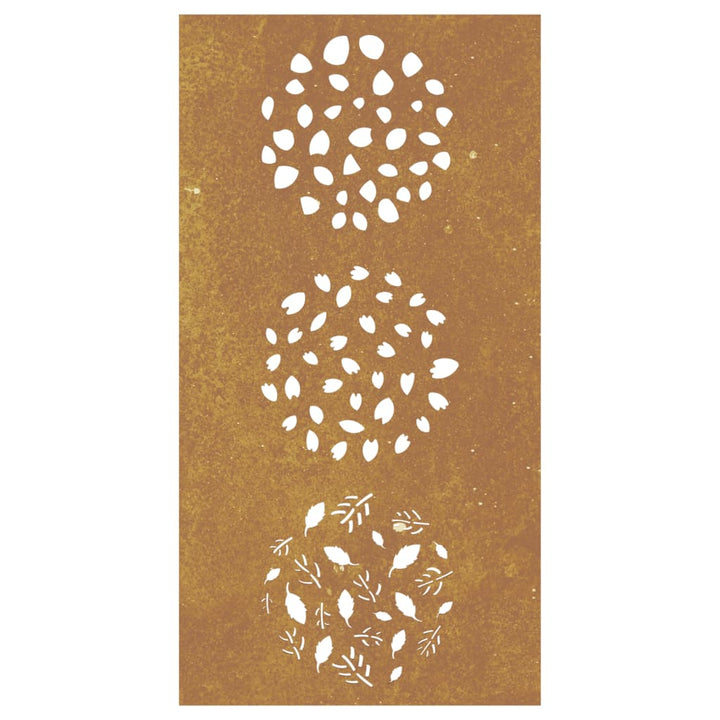 Decorație Perete De Grădină 105X55 Cm Design Frunze Oțel Corten